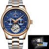 Lige Fashion Business Mens Automatic Watch Leather Waterproof Mechanical  Watch Mens Tourbillon Sport Watches Relogio Masculino