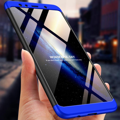 For Galaxy A7 2018 Full Protection Hard PC Shockproof Case For Samsung Galaxy A7 2018 A750F SM-A750FN/DS SM-A750X Tempered Glass
