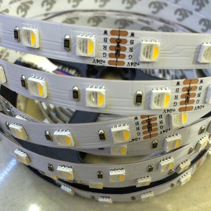 New arrival 4 colors in 1 led RGBW LED strip waterproof 24V 12V 5050 smd 60LED/m 5m/Roll RGBW LED strip light free shipping