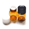 Free Shipping 10Pcs 2Ml Mini Amber Glass Bottle With Orifice Reducer And Cap Small Essential Oil Vials