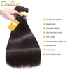 Human Hair Bundles With Closure Brazilian Straight Hair Bundles With Closure Ossilee Remy Hair Extension 3 Bundles With Closure