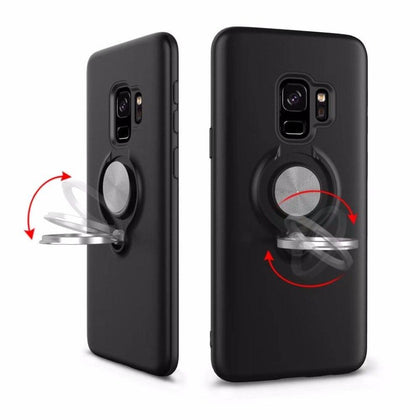 For Samsung Galaxy S9 PLUS case Car Holder Stand Magnet Suction Finger Ring Cover For S7 EDGE A8 2018 S8 S10 PLUS S10E NOTE 9 8