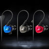 Fonge S500 Stereo Earphones Hifi Sport Running In Ear Earphone Super Bass Headset Waterproof Ipx5 Earbuds Transparent With Mic (Black)