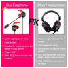 3.5Mm Earphone Wired Gaming Headset Super Bass Sound Headphone Earbuds With Microphone For Laptop/ Ps4/Xbox One