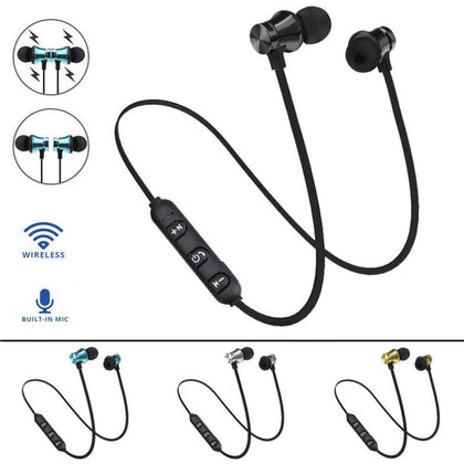 Magnetic Bluetooth Earphone V4.2 Stereo Sport Waterproof Headset Wireless in-ear Earbuds with Mic for iPhone Samsung Xiaomi
