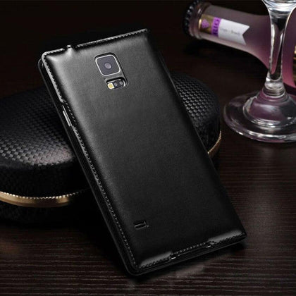 Flip Cover Leather Phone Case For Samsung Galaxy S5 S 5 Galaxys5 Samsungs5 SV I9600 SM G900 G900F G900FD SM-G900F Smart View