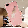 Luxury Quill Pen Drop Mirror Pink Soft Cover Case For Iphone 6 6S S Plus 7 7Plus 8 8Plus X Xs Xr Max Feathers Phone Cases Funda