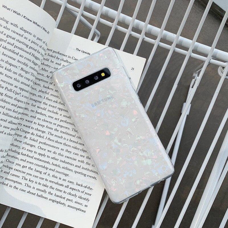 Dchziuan Fashion Conch Shell Shine Phone Case For Samsung Galaxy S10 Plus S8 S9 Plus S7 Edge Note 8 9 Cover Soft Silicone Cases
