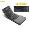 Kemile Portable Twice Folding Bluetooth Keyboard Bt Wireless Foldable Touchpad Keypad For Ios/Android/Windows Ipad Tablet