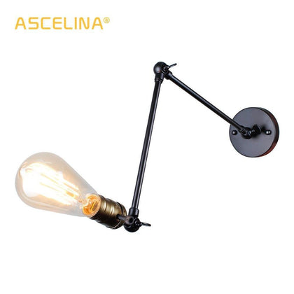 Wall light Edison light bulb long arm switch wall lamp loft American country lighting  retro industry Vintage iron WALL Lamps