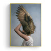Modern Posters And Prints Flowers Feather Women Print Oil Painting Canvas Wall Art Pictures For Living Room Home Decoration