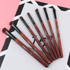 Rancai 7Pcs Eye Shadow Makeup Brushes Set Natural Animal Horse Pony Soft Hair Cosmetics Blending Smudge Shader Brush Beauty Kit