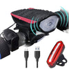 Bike Light Led Flashlight With Bell + Horn Luces Bicicleta Lamp Mtb Road Cycling Headlight Bicycle Accessories