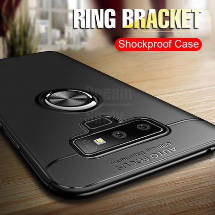 For Samsung Galaxy S8 S9 Plus Case Car Holder Stand Magnetic Bracket Finger Ring Luxury TPU Case For Samsung S9 Plus Note 8 9