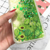 Bling Glitter Watermelon Avocado Quicksand Case For Iphone X Xr Xs Max Flowing Liquid Fruit Back Cover For Iphone 6 7 8 6S Plus