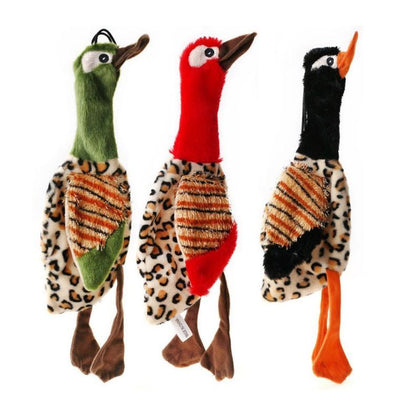 30*9cm Interesting Squeak Plush Pet Dog Toy Duck Bird Stuffing Free Puppy Interactive Play Assorted Color New 1 Pcs