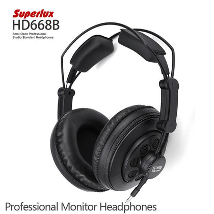 Auricul Superlux HD668B Professional Semi-open Studio Standard Dynamic Headphones Monitoring For Music Detachable deep Bass