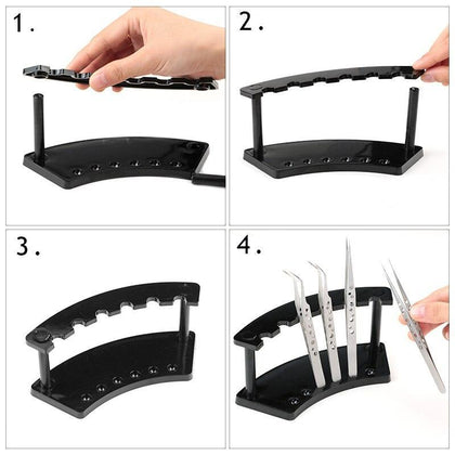 1 Pcs Eyelash Tweezer Storage Holder Pen Rack Eyelash extension tool Storage Acrylic Holder Stand Eyelash Planting Tools
