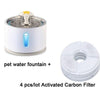 2.4L Automatic Cat Dog Pet Bowl Drinking Water Dispenser Electric Stainless Steel Pet Drinking Fountain With Led Drink Filter