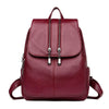Casual Double Zipper Backpack Female Large Capacity School Bag For Girl Brand Leather Shoulder Bag For Women 2018 Lady'S Bag