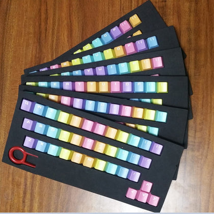 NOYOKERE Hot Sale Backlight PBT 37keys Double Shot Translucidus Backlight Backlit Rainbow Keycaps for Mechanical Keyboard