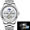 Lige Fashion Business Mens Automatic Watch Leather Waterproof Mechanical  Watch Mens Tourbillon Sport Watches Relogio Masculino