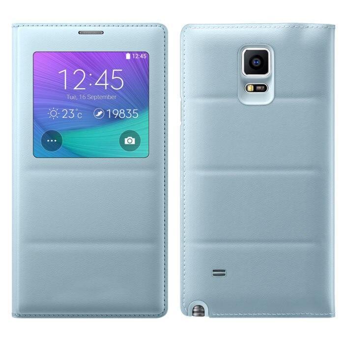 Ykspace Classic View Window Flip Pu Leather Case Cover For Samsung Galaxy Note 4 Cases I9500 High Quality