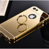 Luxury Aluminum For Iphone 5 5S Se Phone Case Metal Frame Acrylic Pc Mirror Shockproof Back Cover For Iphone On 4 4S 5 5S Cases