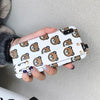 Luxury Cute Cartoon Bear Soft Phone Case For Iphone X Xr Xs Max For Iphone 6 6S 7 8 Plus Silicone Wrist Strap Holder Cover Coque