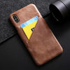 For Iphone Xs Max Genuine Leather Phone Case For Iphone Xs Max Xr X 7 8 Plus 8Plus Ckhb Cowhide Ultra Slim Card Slot Back Cover