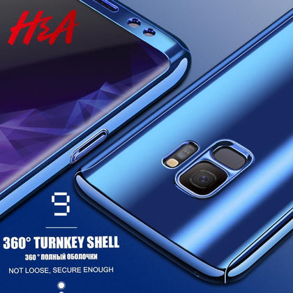 H&A 360 Full Cover Plating Mirror Case For Samsung Galaxy S9 S8 Plus Note 8 Hard Protective Cover For Samsung S8 S7 Edge Cases