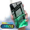 Luminous Phone Cases For Apple Iphone 7 8 6 6S Plus X 10 New Creative Space Night Shine Glass Case Back Cover Shell