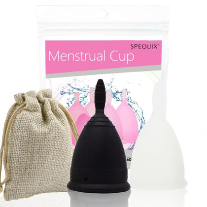 2018 Comfortable Soft Menstrual 2Pcs/Set Medical Silicone Hygiene Menstrual Cup Reusable Women Health Menstrual Cup With Box&Bag