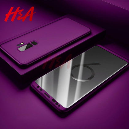 H&A 360 Full Cover Case For Samsung Galaxy S9 S10 Lite S8 Plus Case Note 8 9 Protective Case For Samsung S10E S9 S8 Phone Case