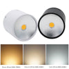 [Dbf]Dimmable Led Cob Surface Mounted Downlight 3W/5W/7W/10W/12W/15W White/Black Housing Ac85-265V Ceiling Spot Light Home Decor