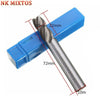 Nk Mixtos 1Pcs 4 Flute End Mill  Mills Milling Cutter Straight Shank Cnc Tools Cutting Edge Diameter 4/6/8/10/12/16/20Mm