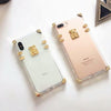 Luxury Brand Clear Crystal Square Case For Iphone Xr Xs Max Tpu Silicon Soft Phone Case For Iphone X 7 8 Plus Back Cover Funds