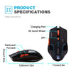 Azzor Rechargeable Wireless Mouse Slient Button Computer Gaming 1600Dpi Built-In Battery With Charging Cable For Pc Laptop