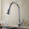 Kitchen Faucet Brass Brushed Nickel High Arch Kitchen Sink Faucet Pull Out Rotation Spray Mixer Tap Torneira Cozinha Gyd-7117