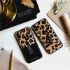 Luxury Phone Case For Iphone X Xs Max Xr Brown Stitching Leopard Print Coque Hidden Bracket Ring For Iphone 6S 6 7 8 Plus Cover