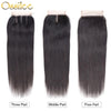 Human Hair Bundles With Closure Brazilian Straight Hair Bundles With Closure Ossilee Remy Hair Extension 3 Bundles With Closure