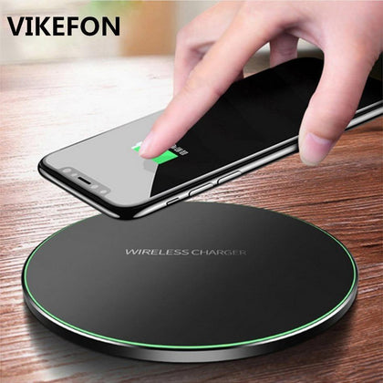 VIKEFON Qi Wireless Charger 10W QC 3.0 Phone Fast Charger for iPhone Samsung Xiaomi Huawei etc Wireless USB Charger Pad PK AUKEY