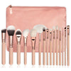 15Pcs Pink Makeup Brushes Set Pincel Maquiagem Powder Eye Kabuki Brush Complete Kit Cosmetics Beauty Tools With Leather Case