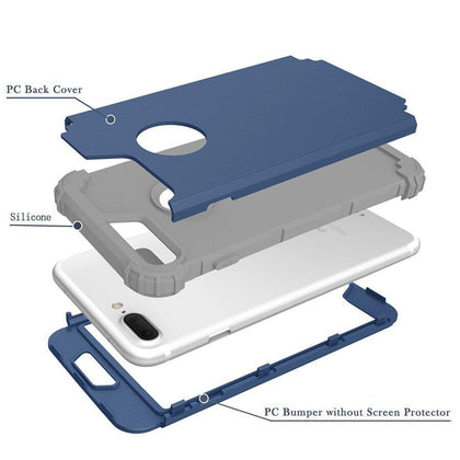 360 Shock Armor Case For iPhone X 7 6 6S Plus Fundas High Quality Durbale 3 in 1 Hybrid PC+TPU Back Cover Anti-Knock Phone Cases
