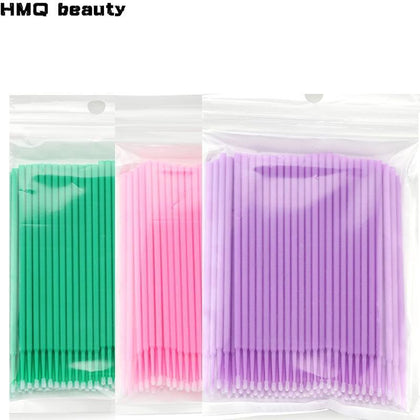 RU Free shipping Microbrush for eye Disposable Eyelash Extension Individual false eyelash Applicators Eyelash Glue Cleaning Tool