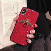 Luxury Diamond Metal Marble Glitter Bee Silicone Phone Case For Iphone 7 8 Plus 6 S X Xr Xs Max For Samsung S8 S9 Note 9 S10 E