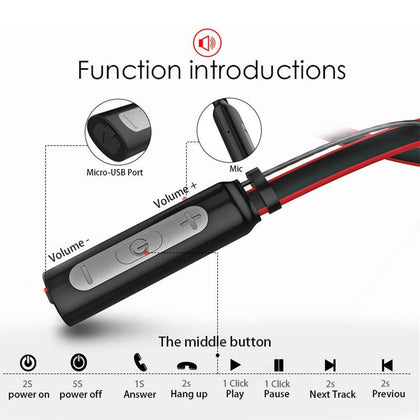 Langsdom Neckband Bluetooth Earphone Wireless Headphones With Mic IPX4 Waterproof Sports Wireless Earphones Headphone Earbuds