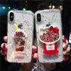 Jamular Bling Glitter Star Clear Phone Case For Iphone Xs Max Xr X 7 8 6 6S Plus Cute Cat Ice Cream Quicksand Back Cover Capa