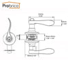 Probrico Keyed Alike Door Lock Stainless Steel Security Safe Brushed Nickel Door Handle Knob Entrance Locker Dl12061Snet