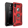 Shockproof Armor Kickstand Phone Case For Iphone Xr Xs Max X 6 6S 7 8 Plus Finger Magnetic Ring Holder Anti-Fall Soft Edge Cover